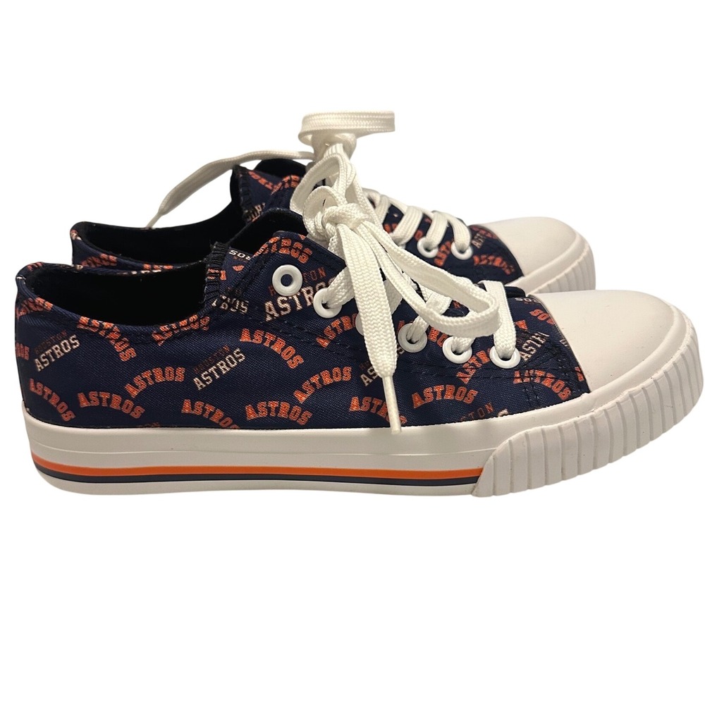 FOCO Houston Astros Womens Size 7 Navy Blue Canvas Low Top Sneakers MLB Baseball